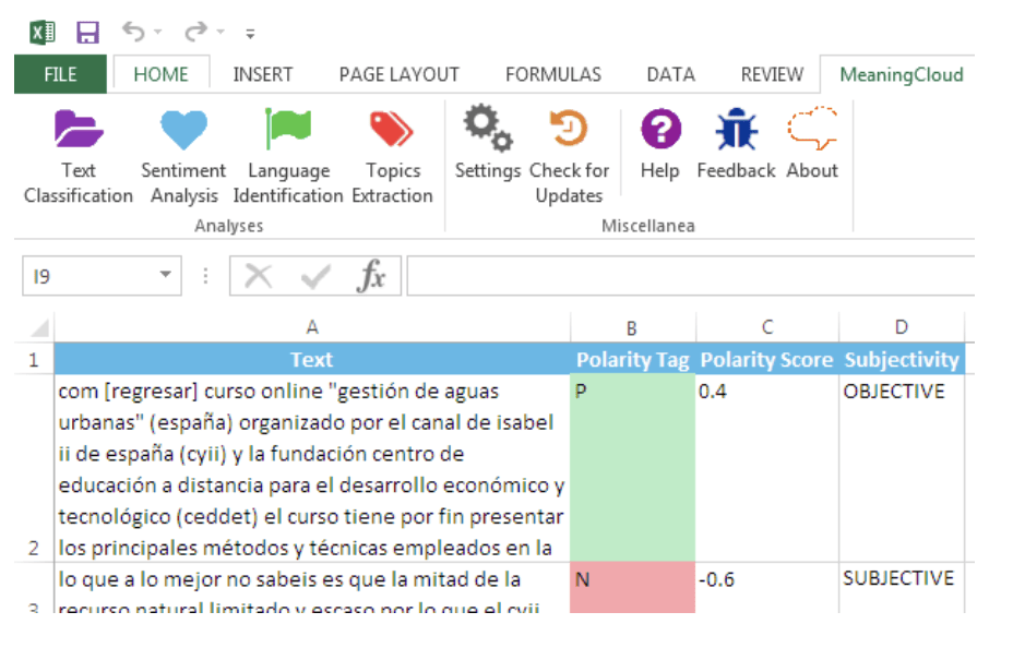 Meaningcloud Screenshot