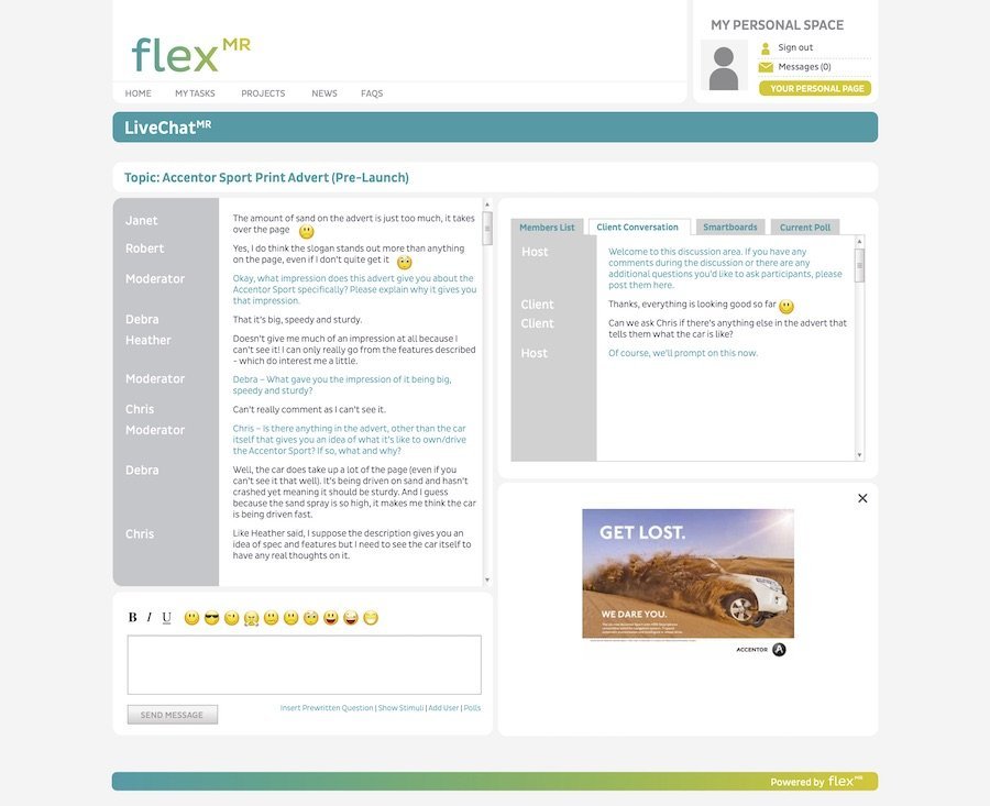 FlexMR LiveChat Software - Online Qualitative Research - Insight Platforms