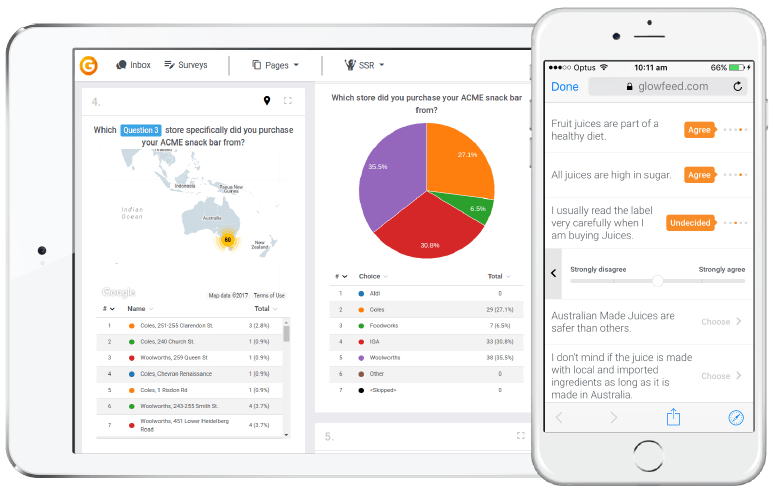 DIY Survey Research Software -Glow Screenshot